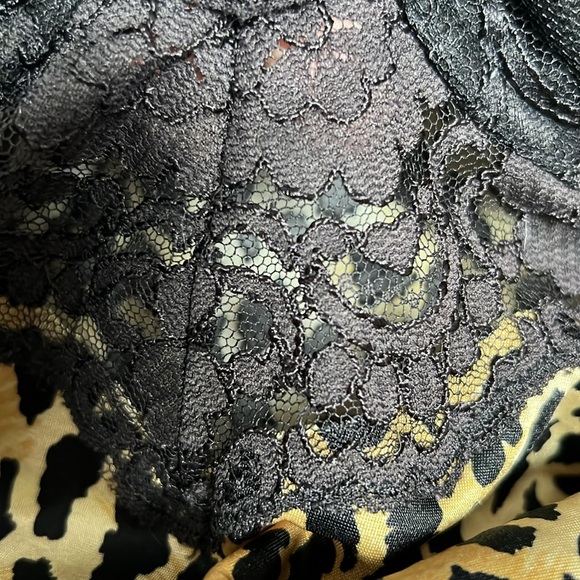 VICTORIAS SECRET VINTAGE Y2K ANIMAL PRINT MIRACLE BRA SLIP 34B - Picture 6 of 8